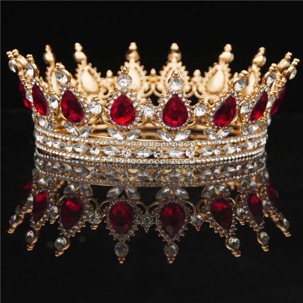 

bridal crystals headpieces vintage royal queen king tiaras and crowns menwomen pageant prom diadem ornaments wedding jewelry accessorieszz, Silver