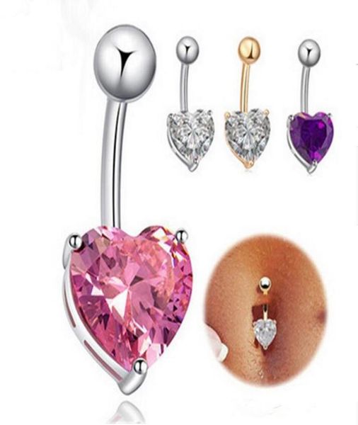

fashion women elegant crystal rhinestone body piercing jewelry belly button navel rings body piercing charm jewelry3340246, Silver