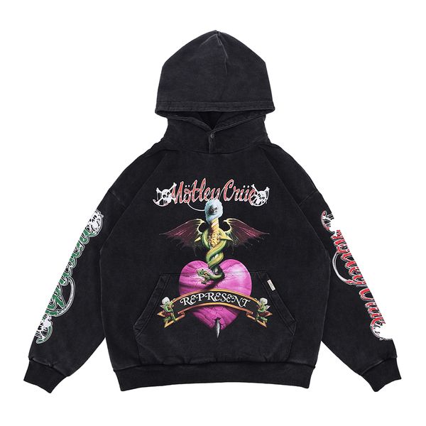 

sweatshirts hoodies mens vintage heart printed oversized eur us size fleece men's high street hoodie cotton sweatshirt black real pics, Black;brown