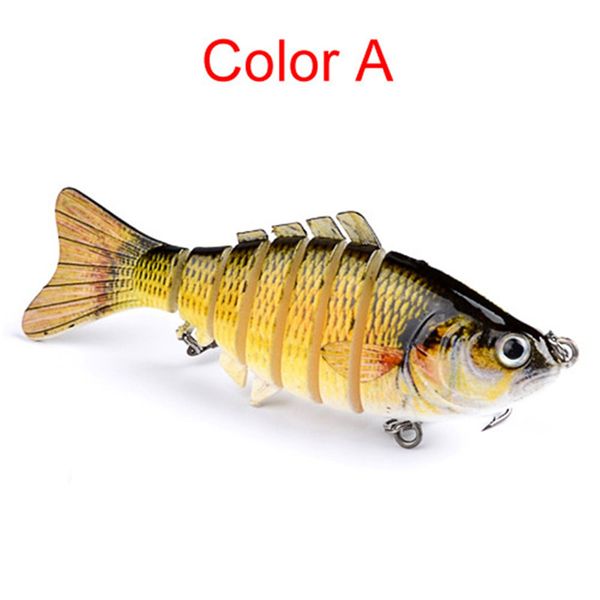 

fishing lures wobblers swimbait crankbait hard bait isca artificial fishing tackle lifelike lure 7 segment 10cm zz