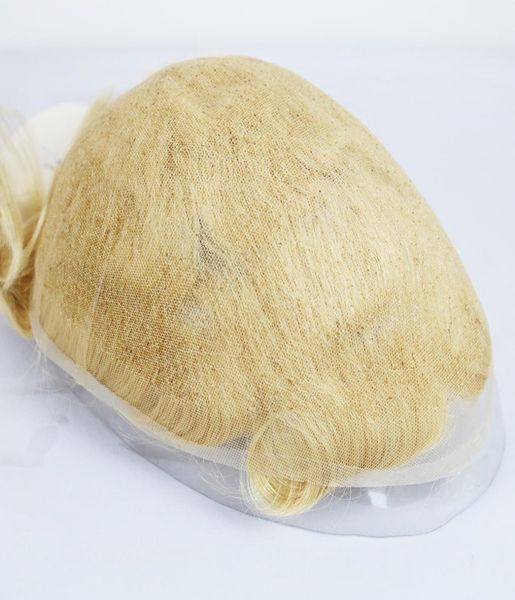 

613 blonde full lace men toupee swiss lace men toupee 8x10 inch french lace men039s wig wig for men durable system new6190275, Black