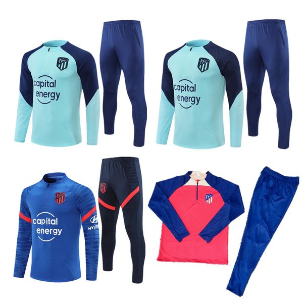 

23/24 atletico madrids suarez chandal futbol soccer training suit survetement 22/23 joao felix m. llorente correa camiseta de foot tracksuit, Black