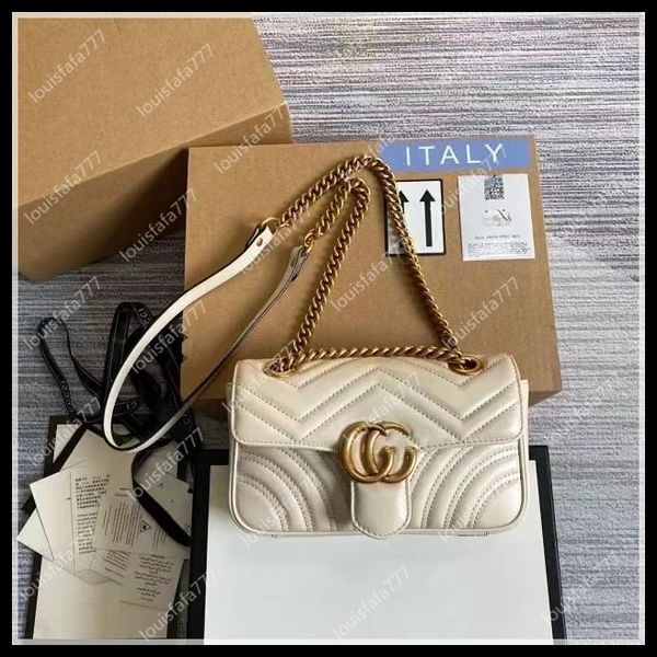 

2023 designers leather women shoulder bags crossbody luxury handbags clutch purses ladies wallets tote gold silver black chain bag