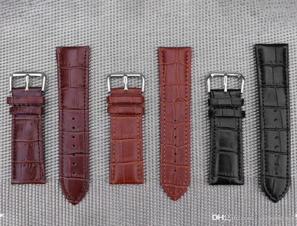 

factory whole fashion slub embossed watch band strap push needle buckle leather 3 colors black brown tan steel clasp 128374210