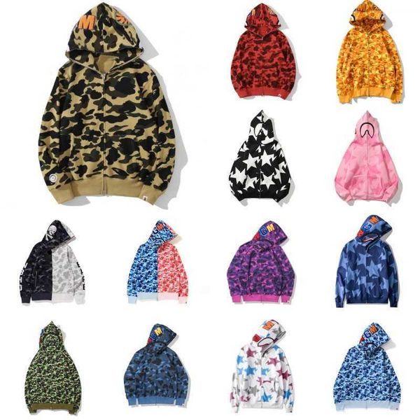 

23 full zip up hoodie mens designer hoodie men designers hoodies womens jackets hoody sweatshirt camouflage hooded sweater cardigan zipper c, Black