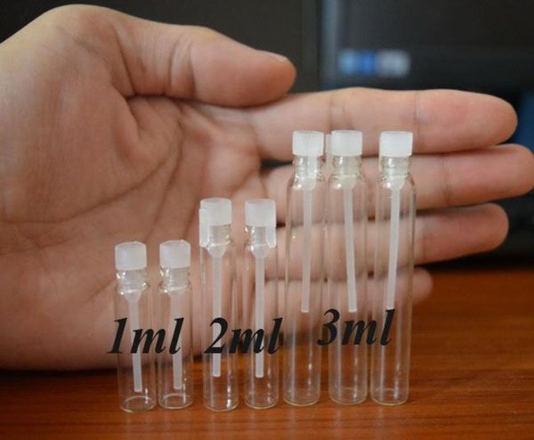 

1ml2ml 3ml empty liquid sample glass bottle perfume vials empty tubes 1000pcslot dhl 1417320