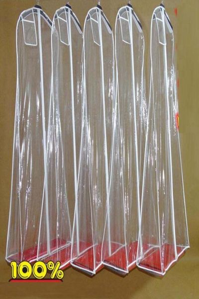 

transparent wedding dress dust cover omniseal extra large pvc 1805810cm wedding garment bag skirt clothes cov5985804, White