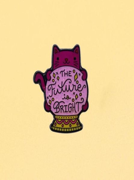 

pins brooches necro mantra brooch cute fortuneteller cat metal cartoon enamel pins men women fashion jewelry gifts hat clothes l583576706, Gray