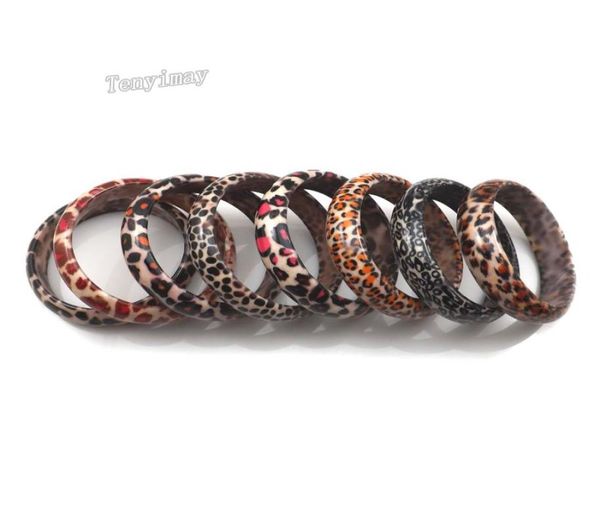 

whole 24pcslot acrylic leopard bangles fit promotion 01236826030, Black