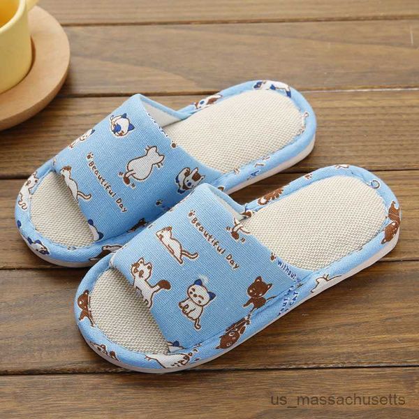 

slipper slippers for boy girl summer spring flat shoes children home indoor animal fashion kids sandals slides flip flops r230815, Black;grey