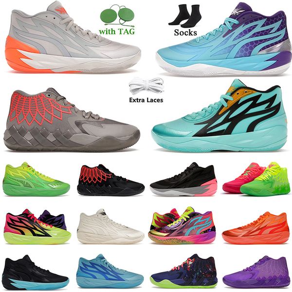 

og mb 01-02 lamelo ball shoes basketball shoes men designer trainers black rick and morty orange queen city rock ridge red blast white silve