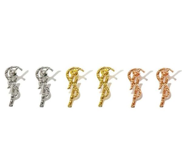 

fashion letter earrings stud 14k gold plated women party wedding lovers gift engagement jewelry gift8024127, Golden;silver