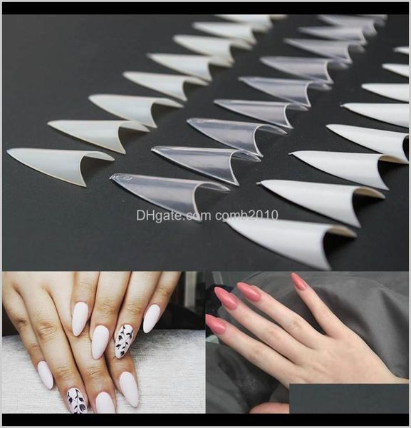 

500pcs false nails tips with 10 sizes nail tips stiletto french acrylic false nails abs tips artificial nail art emxoe 7knjl5873657, Red;gold