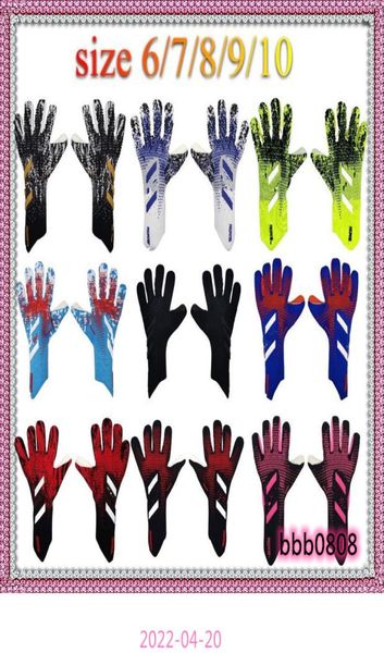 

4mm goalkeeper gloves finger protection professional men football gloves adults kids thicker goalie soccer glove8300544, Black