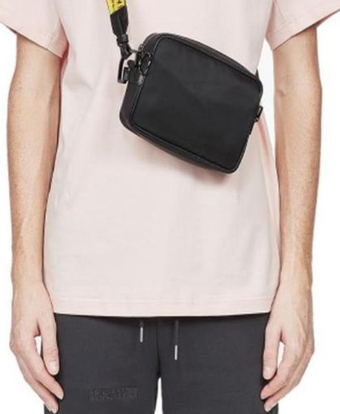 

mini men yellow canvas belt high shoulder bag pu chest bag waist bags multi purpose satchel bag messenger women1531989