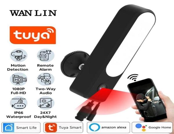 

cameras tuya smart life 1080p lamp ip camera ip66 waterproof wireless wifi floodlight motion detected work with alexa google home8209733