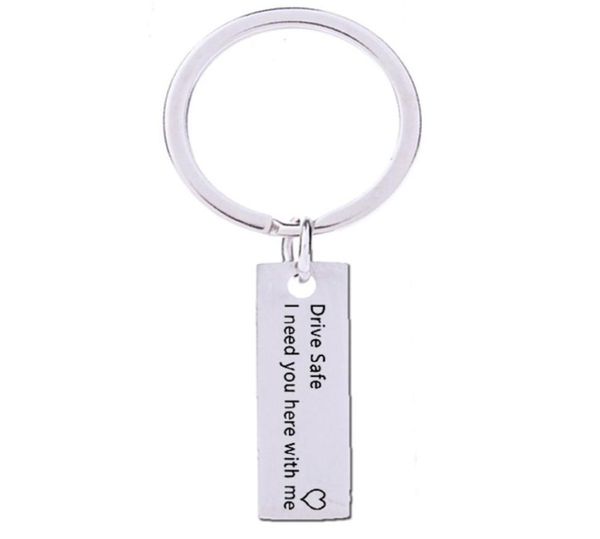 

drive safe i need you here with me keychain trucker husband dad gift for dad boyfriend new driver2989247, Slivery;golden