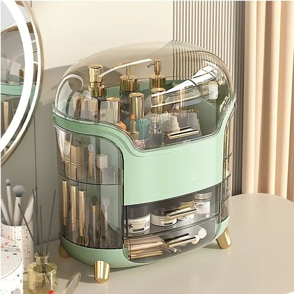 

1pc cosmetic storage box, multifunctional dustproof makeup box, clear make up case