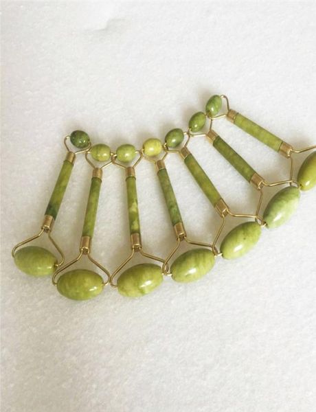 

double head green jade roller elliptical massager eye face neck facial slimming thin face beauty health care tools selling6851636