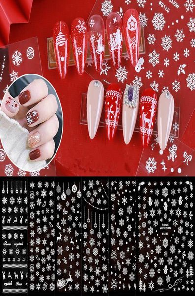 

christmas nail art decals decoration for nails winter snowflake adhesive decals new year nail art decoration slider f7343058756, Silver;gold