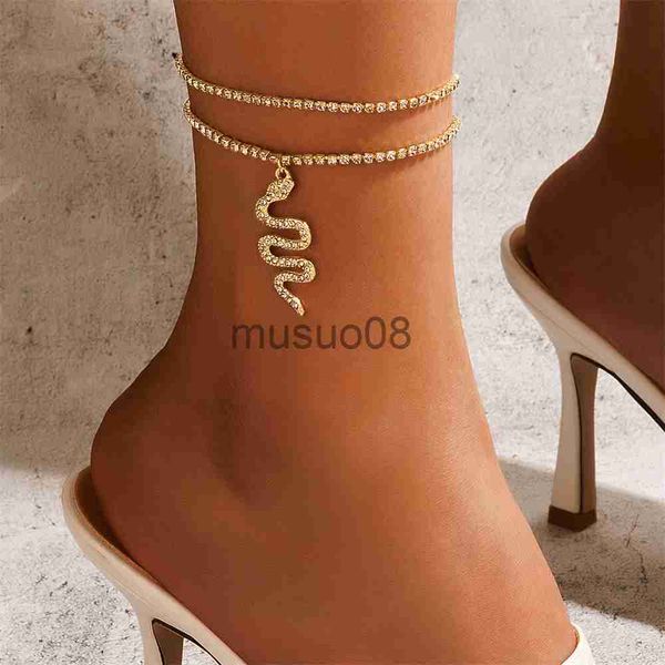 

anklets bohemian snake summer anklets for women ankle brelet set on leg chain femme barefoot jewelry beh cessories j230815, Red;blue