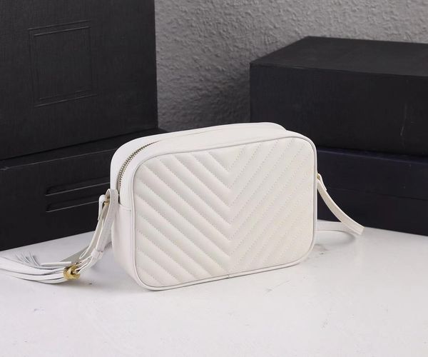 

luxurious bags designer bag one-shoulder bag camera bags crossbody shoulder strap bag tassel bag leather calfskin handbag stylish and elegan