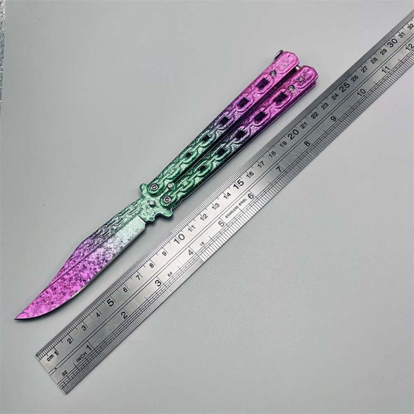 

tactical knife portable practice butterfly training knife trainer stainless steel pocket foldable knife training tool for outdoor games