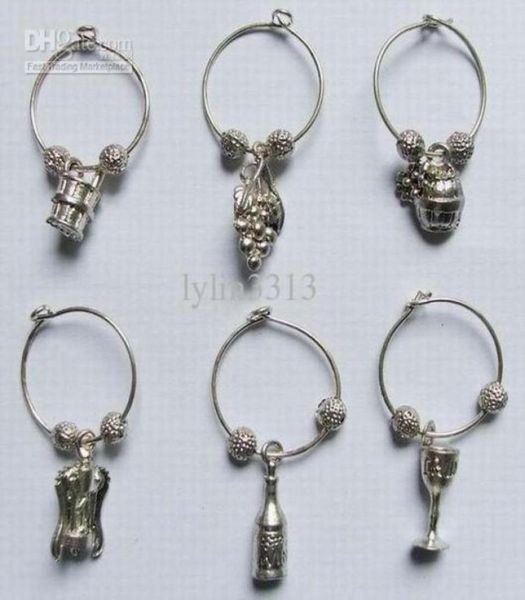 

factory antique silver zinc alloy wine glasses charms vineyard style party decoration prom gift40078328703351, Bronze;silver