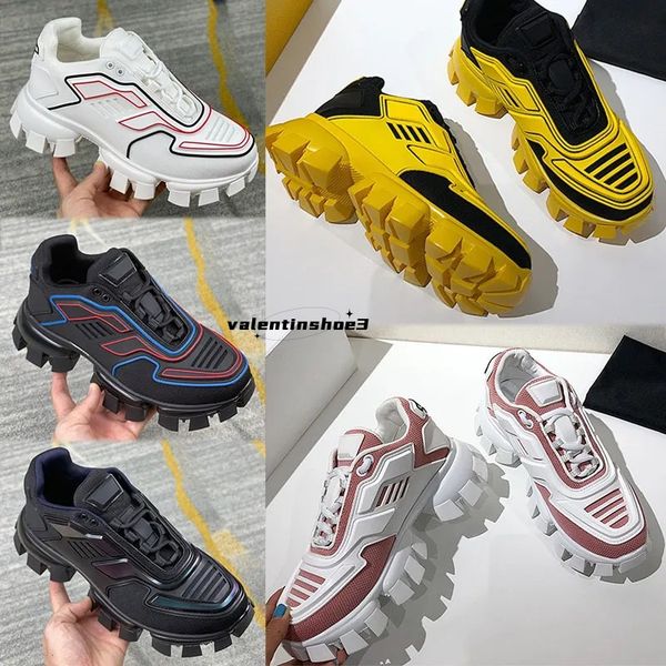 

designer shoes cloudbust thunder sneakers womens technical fabric knit mens oversized size lightweight rubber sole 3d fashion catwalk casual, Black