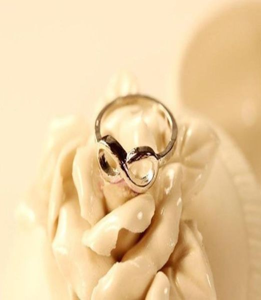

10pcs fashion silver tone infinity finger rings 2333301236445207