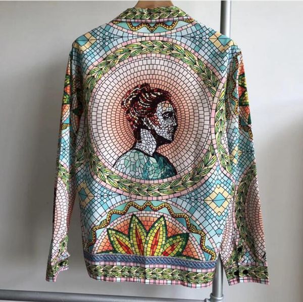 

23ss fasion pattern blue shirts men women 1 quality shirt tees, White;black