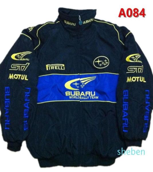 

subaru embroidery cotton nascar moto car team racing jacket suit36457718608596, Black;red