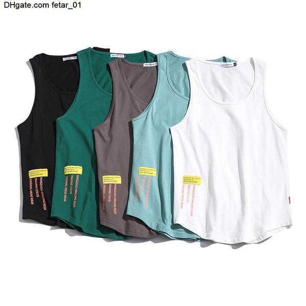 

gym 100% cotton tank men casual loose oversized fitness summer mens beach singlet japan o-neck bodybuilding workout tanktop, White;black