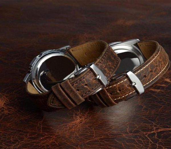 

watch bands bisonstrap geniune leather strap 14mm 15mm 20mm 24mmwatch strapreplacement bandwatch accessories for men and women1905561, Black;brown