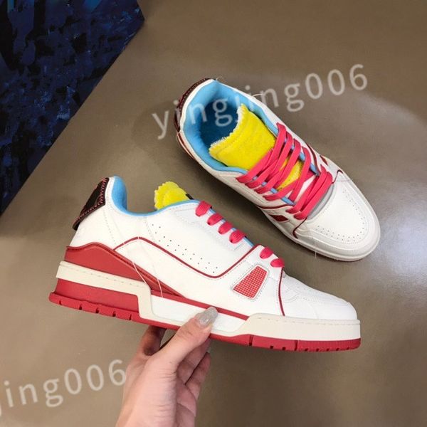 

2023 new luxury casual shoes for mens woman trainer men sneakers designer shoes retro black white blue denim leather casual sneaker size 39-