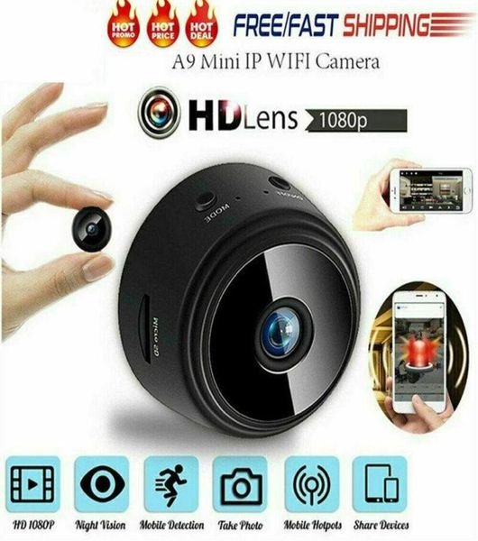 

mini 1080p fullhd small wifi camera wifi ip mini camera ir night vision micro motion detection camera support tf card301a9035528, Black;white
