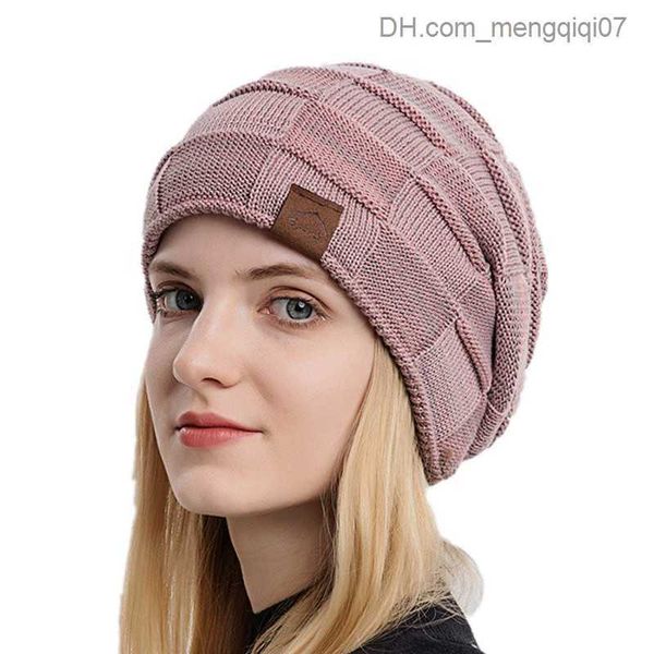 

caps hats women's winter hat women's knitted bean hat women's solid skeleton hat casual soft hat z230815, Yellow