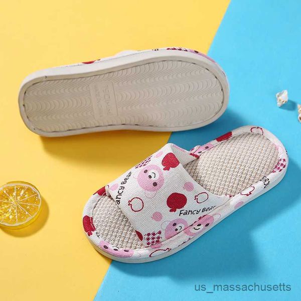 

slipper kids home slippers indoor floor soft children summer slipper lightweight boy girl bedroom shoes open toe flip flops r230815, Black;grey