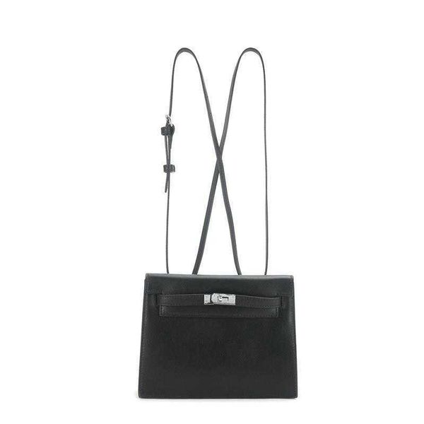 

designer kelys bags premium medium bag spring 2023 new black women's single shoulder leather backpack small square