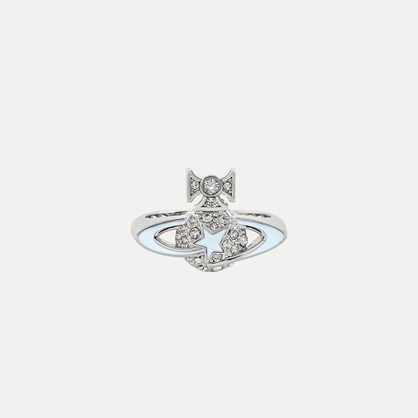 

high version saturn ring pentagram ring niche design popular in europe and america us size6#7#8, Silver