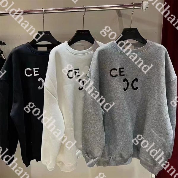 

classic cotton hoodies designer mens warm sweatshirts long sleeve clothing fashion letter printed hoody, Black