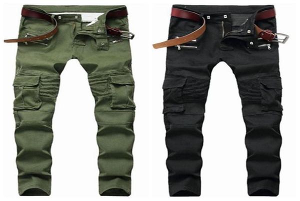 

mens distressed ripped skinny jeans fashion men jeans slim motorcycle moto biker causal mens denim pants hip hop men jeans black189856835, Blue