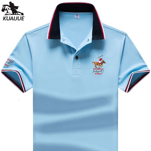 

mens polos polo shirt men summer synthetic fiber short sleeve mens embroidered business casual 1732 230815, White;black
