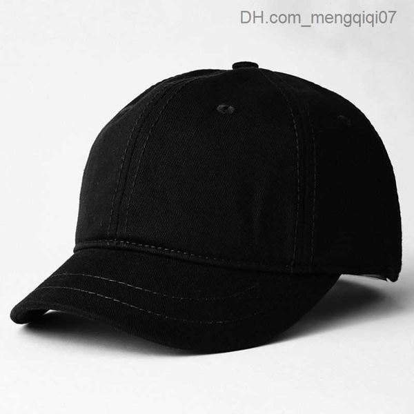 

caps hats short brim baseball hat summer pure cotton sun hat large head for men and women with size snap cap 56-65cm z230815, Yellow