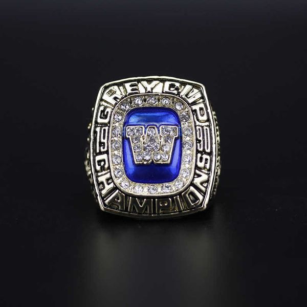 

1990 cfl winnipeg blue bomber football gray cup championship ring, Silver
