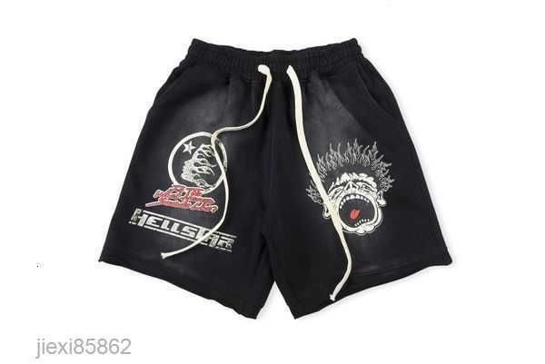 

2023men s shorts hellstar studios sounds like heaven tee ins retro for streetwear pants round neck short sleeve tshirt 230420 1, Black