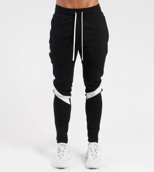 

2021 mens jogger casual style pants trousers fashion slim fitting contast color sports breathable fitness jogging2408882, Black