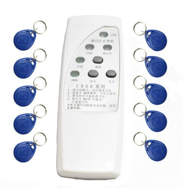 

4 frequency rfid copier duplicator cloner id em em4305 t5577 5200 reader writer 10pcs em4305 t5577 5200 writable keyfob2671819
