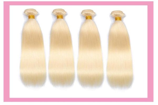 

brazilian virgin hair 4 bundles 613 blonde silky straight four bundle 100 human hair extensions double wefts7337650, Black