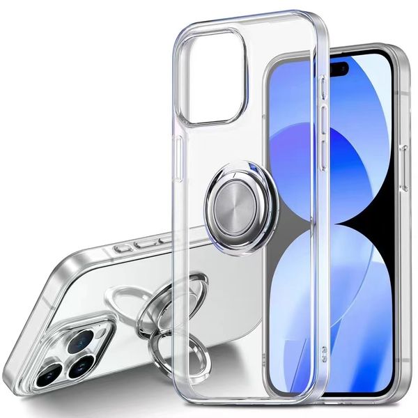 

finger ring shockproof soft tpu back case for iphone 15 15pro max